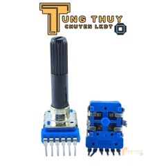 Chiết Áp Vuông Xanh 6 Chân Cong Dài 35MM Cán Tròn