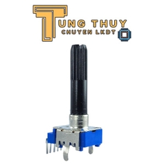 Chiết Áp Vuông Xanh 6 Chân Cong Dài 35MM Cán Tròn