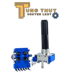 Chiết Áp Vuông Xanh 6 Chân Cong Cán Tròn Vát Dài 20mm 22,5mm 27,5mm 30mm và Dài 35mm Loại Tốt