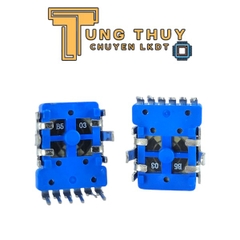 Chiết Áp Vuông Xanh 6 Chân Cong Dài 35MM Cán Tròn