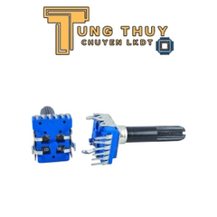 Chiết Áp Vuông Xanh 6 Chân Cong Dài 35MM Cán Tròn