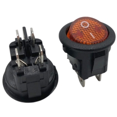 Công Tắc Tròn 4 Chân Có Đèn Màu Đỏ KCD1 6A 250v Loại Tốt