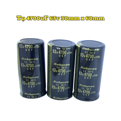 Tụ Hoá, Tụ Lọc Nguồn Amly 4700uF 63v Kích Thước 30mm x 60mm Loại Tốt