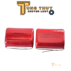 5 Con Tụ Đỏ CBB22 475J  400V , 630V và 250V  ( 4.7uF ) Không Phân Cực Hàng Tốt