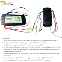 Bộ Mạch Quạt Trần Đèn DC 6 Tốc Độ – 7 Dây, Công Suất 50W, Điều Khiển Từ Xa