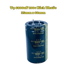 Tụ Hoá,Tụ Lọc Nguồn Amly 6800uF 100v Kích Thước 35mm x 60mm Loại Tốt
