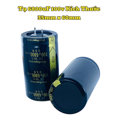 Tụ Hoá,Tụ Lọc Nguồn Amly 6800uF 100v Kích Thước 35mm x 60mm Loại Tốt