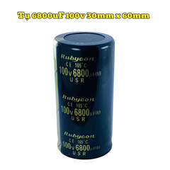 Tụ Hoá,Tụ Lọc Nguồn Amly 6800uF 100v Kích Thước 30mm x 60mm Loại Tốt