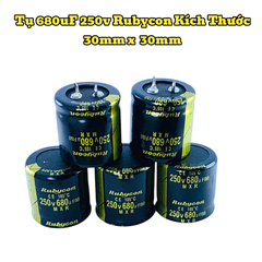 Tụ Hoá 680uF 250v Kích Thước 30mm x 30mm Loại Tốt