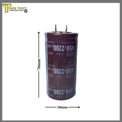 Tụ Lọc Nguồn Amly 2200uF 450V –  Kích Thước 35x70mm Hàng Loại Tốt