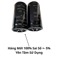 Tụ Lọc Nguồn Amly 2200uF 250v Audio SHDR - Kích Thước 35x70mm Hàng Mới Chất Lượng Cao