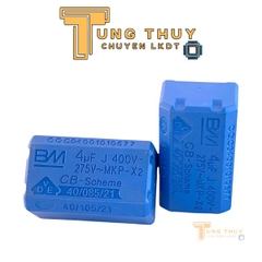 Tụ Bếp Từ 4uF 275VAC 400VDC Chính Hãng BM Tụ Đứng và Nằm Màu Xanh và Đen
