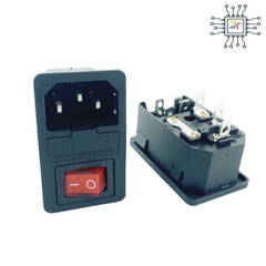 Jack Âm AC 250V 3 Chân Có Công Tắc Và Cầu Chì Bảo Vệ ( Loại Gài Nãy )