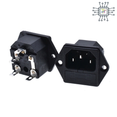 Jack Âm AC 3 Chân Có Cầu Chì Bảo Vệ Loại Bắt Vít