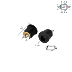 Ổ DC Cái Tròn 5.5x2.1mm Có Ốc Vặn