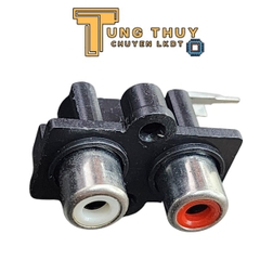 Jack AV Âm Thanh 2 Lỗ Trắng Đỏ AV2 – Jack Cắm Âm PCB Cho Loa, Ampli, Mạch Âm Thanh