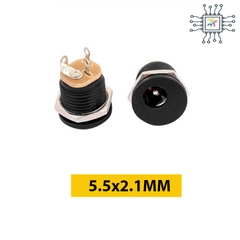 Ổ DC Cái Tròn 5.5x2.1mm Có Ốc Vặn
