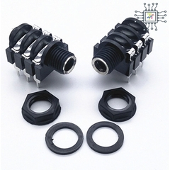 Ổ Micro 6.35mm 6 Chân Đồng