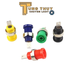 Jack Bắp Chuối Cái Vuông Góc 4mm Các Màu Xanh , Đỏ , Đen , Vàng Loại Tốt