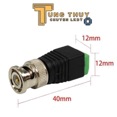 Jack BNC Đầu Nối Camera Màu Xanh Vặn Vít