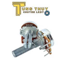 Chiết Áp Cán Dài 25mm Chân Cong 10K 20K 50K Đơn Cán Bi Loại Tốt