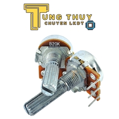 Chiết Áp Cán Dài 25mm Chân Cong 10K 20K 50K Đơn Cán Bi Loại Tốt