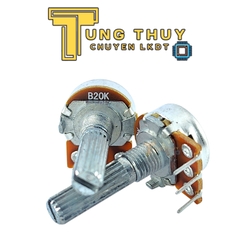 Chiết Áp Cán Dài 25mm Chân Cong 10K 20K 50K Đơn Cán Bi Loại Tốt