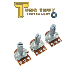 Chiết Áp Cán Dài 25mm Chân Cong 10K 20K 50K Đơn Cán Bi Loại Tốt