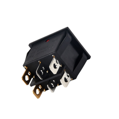 Công Tắc Bập Bênh , Công Tắc Đôi 15A - 250V Đỏ 6 Chân 2 Chế Độ