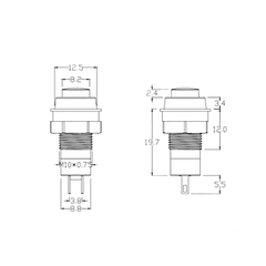 Công Tắc Nút Nhấn Nhả DS-211, Nhấn Giữ DS-213 Nhỏ Gọn Loại Tốt