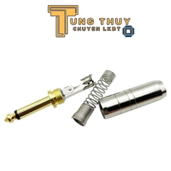 Jack 6 Ly 6.35mm Micro Có Lò Xo, Đầu Mạ Vàng Hàng Tốt
