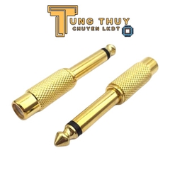Jack Chuyển Đổi 6 Ly ( 6.35mm ) Ra AV, Hoa Sen Mạ Vàng