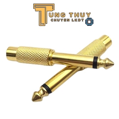Jack Chuyển Đổi 6 Ly ( 6.35mm ) Ra AV, Hoa Sen Mạ Vàng