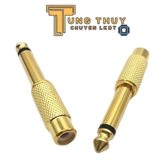 Jack Chuyển Đổi 6 Ly ( 6.35mm ) Ra AV, Hoa Sen Mạ Vàng