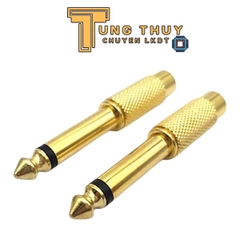 Jack Chuyển Đổi 6 Ly ( 6.35mm ) Ra AV, Hoa Sen Mạ Vàng