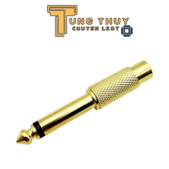 Jack Chuyển Đổi 6 Ly ( 6.35mm ) Ra AV, Hoa Sen Mạ Vàng