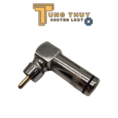 Đầu bấm jack cắm audio video AV RCA cong vuông góc lõi đồng ( 1 chiếc )