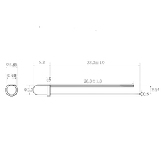 Gói 50 Con Led Đục, Siêu Sáng Phi 5 và Phi 3 , 3mm và 5mm Màu đỏ, Xanh Lá, Xanh Dương, Vàng, Trắng