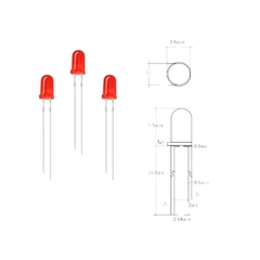 Gói 50 Con Led Phủ Màu Phi 5,Phi 3 Led Phủ Màu 5mm và 3mm Đỏ Xanh Lá Xanh Dương Vàng Loại Tốt