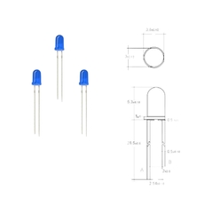 Gói 50 Con Led Phủ Màu Phi 5,Phi 3 Led Phủ Màu 5mm và 3mm Đỏ Xanh Lá Xanh Dương Vàng Loại Tốt
