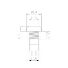Công Tắc Nhấn Giữ và Nhấn Nhả PBS-11A 12mm 2 Chân Cắm Loại Tốt