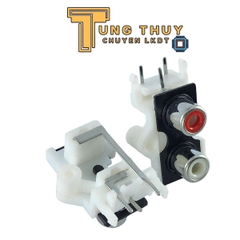 Jack cắm AV,RCA màu trắng 2 chấu chân ngang