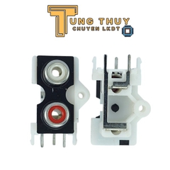 Jack cắm AV,RCA màu trắng 2 chấu chân ngang