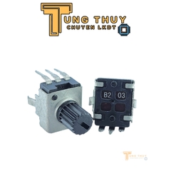 Chiết Áp Vuông Đen 3 Chân Cán Tròn Dài 15mm 10K 20K 50K