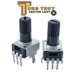 Chiết Áp Vuông Đen 3 Chân Cán Tròn Dài 20mm 10K 20K