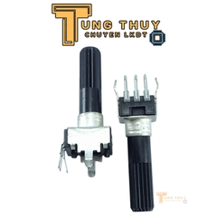 Chiết Áp Vuông Đen 3 Chân Cán Tròn Dài 30mm 10K 20K 50K