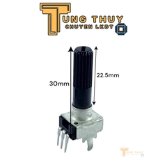 Chiết Áp Vuông Đen 3 Chân Cán Tròn Dài 30mm 10K 20K 50K