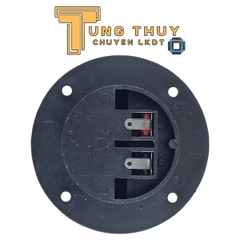 Trạm Kẹp Loa 2 Chân Mặt Tròn – Jack Gắn Thùng Âm Thanh, Input Loa Đỏ Đen, Nhấn Giữ Dây Tiện Lợi