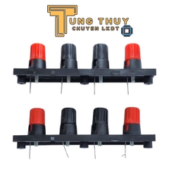 Trạm Kẹp Dây Loa 4 Chân Cọc Vặn – Gắn Mặt Thùng, Dễ Lắp, DIY Ampli, Loa Thùng