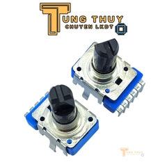 Chiết Áp Vuông Xanh 6 Chân Cong Dài 22.5MM Cán Vát